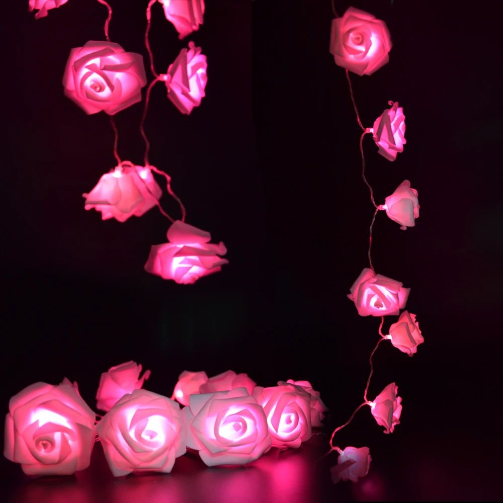New 2M 20 Rose Battery LED String Light Christmas/Wedding/Party/Garden