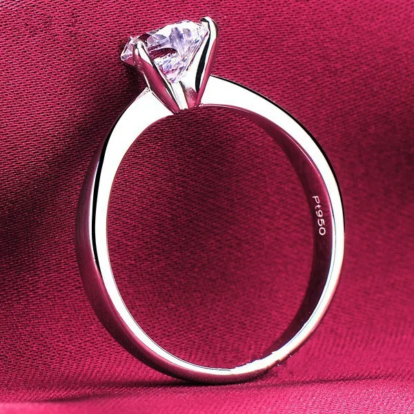 Рождественский подарок Любовь Навсегда 2Ct сердце прекрасной Алмаз Кольцо из натуральной 925 пробы Серебряное кольцо для Для женщин