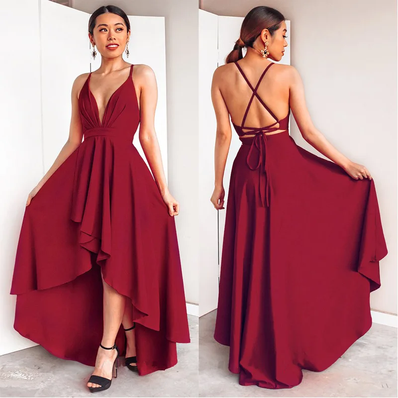 Wrap Magic Womens Convertible Dress Red