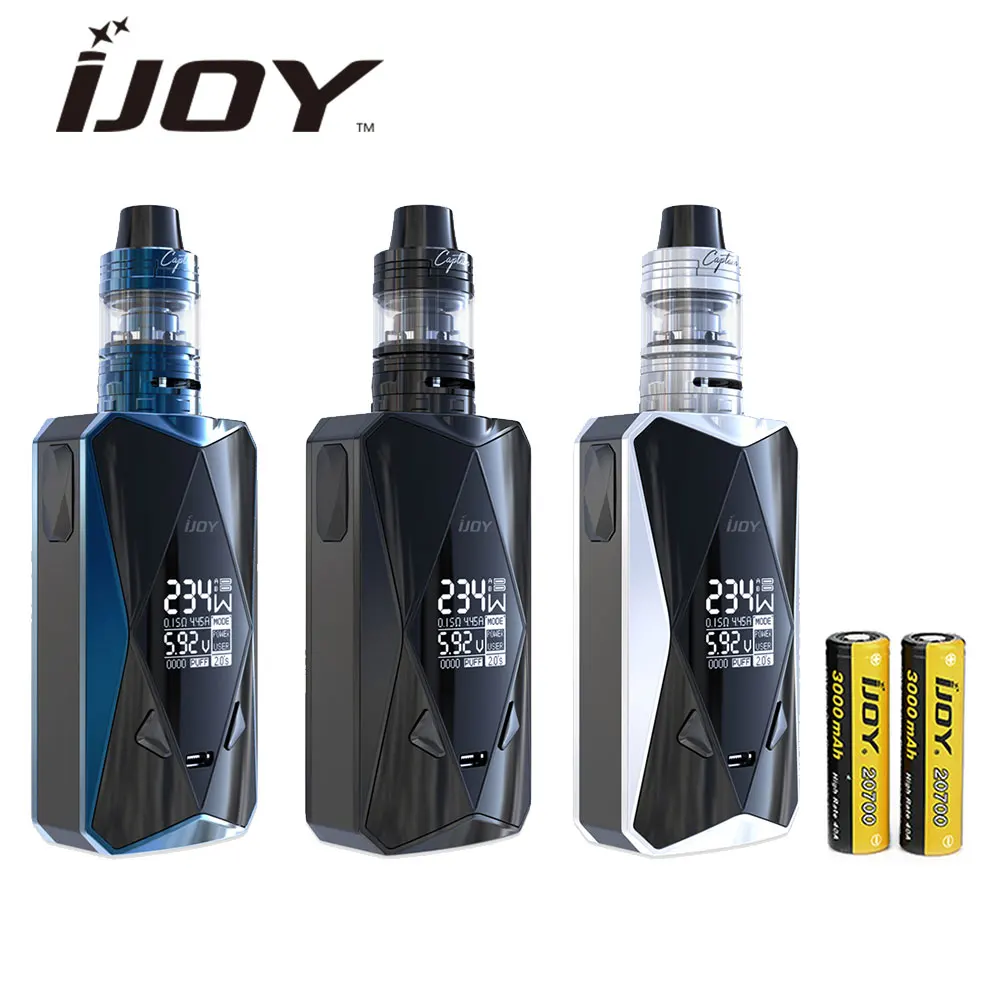 

2018 New IJOY Diamond PD270 234W TC Kit with 2ml Captain Mini Tank 6000mAh 20700 Battery IJOY Diamond BOX MOD Vs Captain PD1865