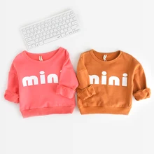 Baby Girls Cute Letter Print T Shirt Long Sleeve tops Blouse cotton kids T shirt