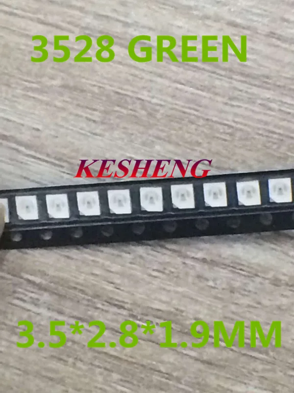 SMT SMD светодиодный 3528 1210 Цвет зелёный вода 200 шт. Ультраяркий светоизлучающий диод