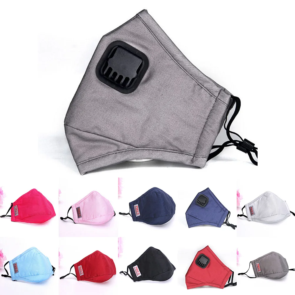 

Anti Pollution Mask Air Filter Mask Respirator Dust Mask PM2.5 Washable Cotton Mouth Masks With 5 Replaceable Filter