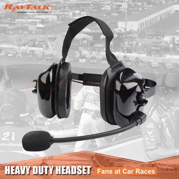 

Heavy duty headset noise cancelling with electret boom microphone&big around PTT for two way radio