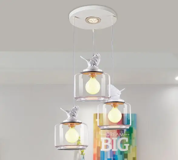 1-3-5-heads-lamps-bird-hanging-glass-Restaurant-Bar-children-s-room-bedroom-dinner-American (4)