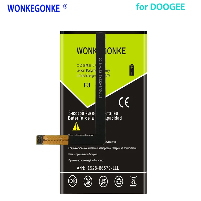 

WONKEGONKE For Doogee F3 / F3 PRO Battery High quality with tracking number