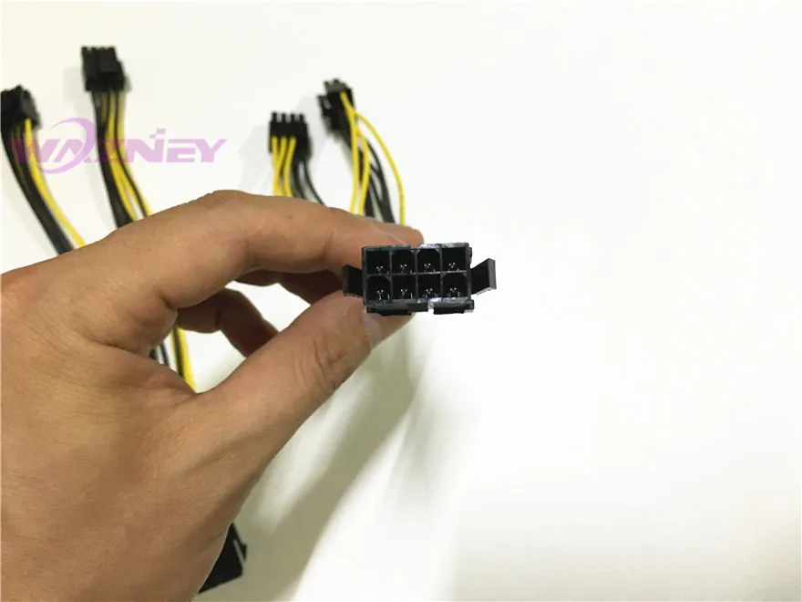 Excellent GPU 6 pin / 8pin 8 pin Female to dual PCI-E PCI Express 8pin ( 6+2 pin ) Male power cable wire For graphics card BTC Miner 20cm 23