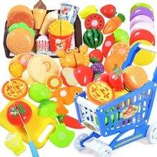 Детские игрушки для резки фруктов, овощей, торта, ролевые игры, кухонные игрушки, миниатюрная еда для кукол, имитационный кухонный набор, инструменты для детей