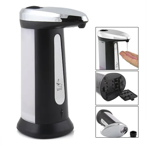 

LNHF Electroplated Automatic Soap Dispenser Touchless Sanitizer Dispenser Built-in Infrared Smart Sensor for Kitchen Bathroom
