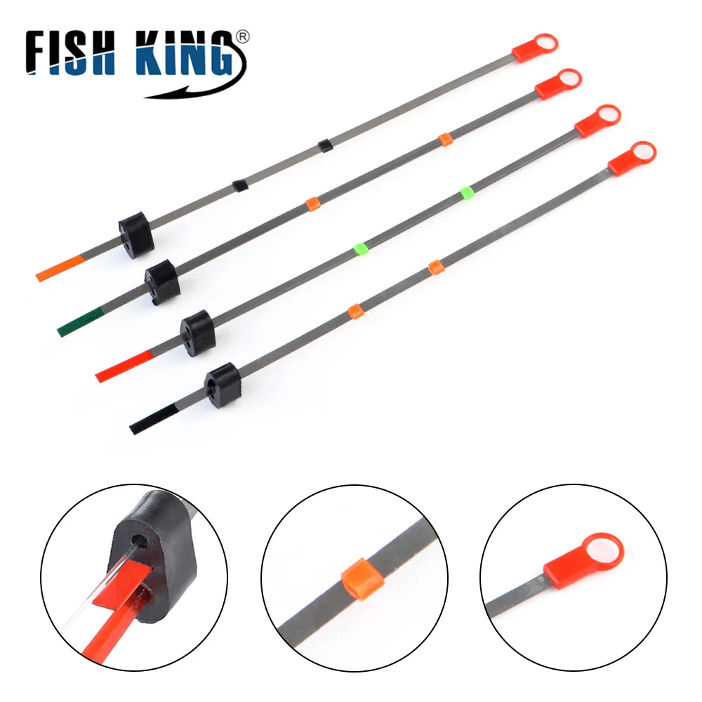 الأسماك الملك 20 قطع الشتاء الصيد قضيب أعلى تلميح UL-H الطاقة C.W 1-4/24-32 جرام الفولاذ المقاوم للصدأ الجليد قضيب تلميح 17 سنتيمتر خفيفة قضيب كومبو
