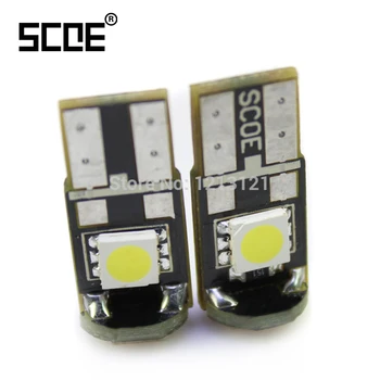 

2X SCOE T10 W5W 12V 3SMD 5050LED Car Styling LED License Plate Light Interior Package Light 8 Colours Car Styling Parking 2825