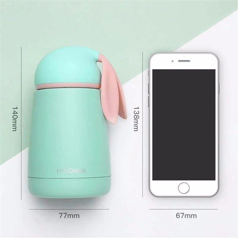 Rabbit Thermo Cup Stainless Steel kids Thermos bottle For water Thermo Mug Cute Thermal vacuum flask children Tumbler Thermocup