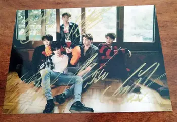 

signed SHINEE autographed group photo autograph ink 5*7 K-POP 062019A