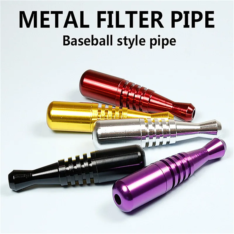 2 pc BIG Baseball bat Tobacco Metal Pipes Aluminum Portable Creative
