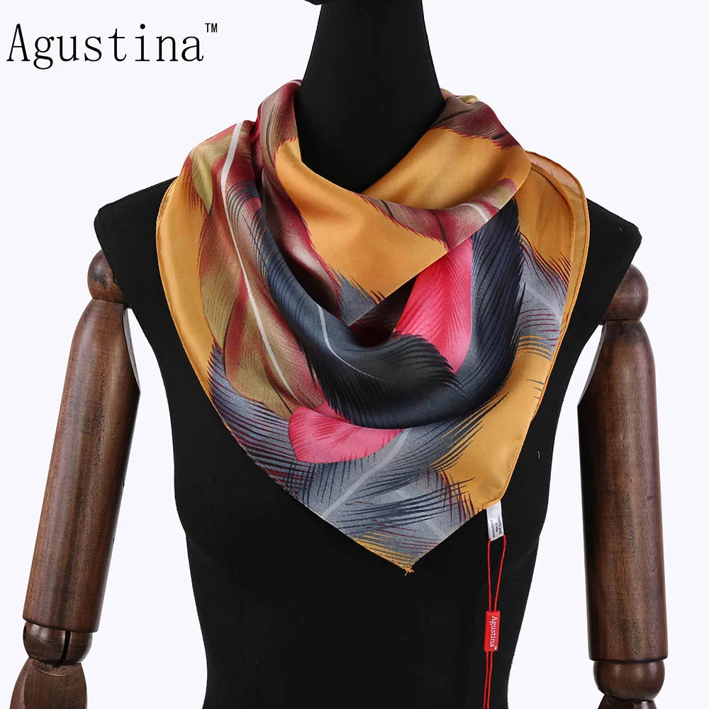 

2018 summer women fashion100% silk Polyester small square scarf hijab lot stoles scarves femme for ladies Shawl shawls and wraps