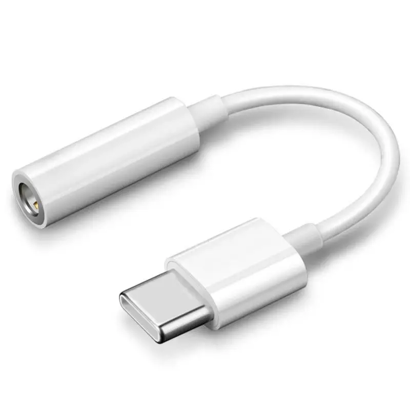 Кабель-адаптер type-C до 3,5 мм USB-C Белый для Android huawei type-C
