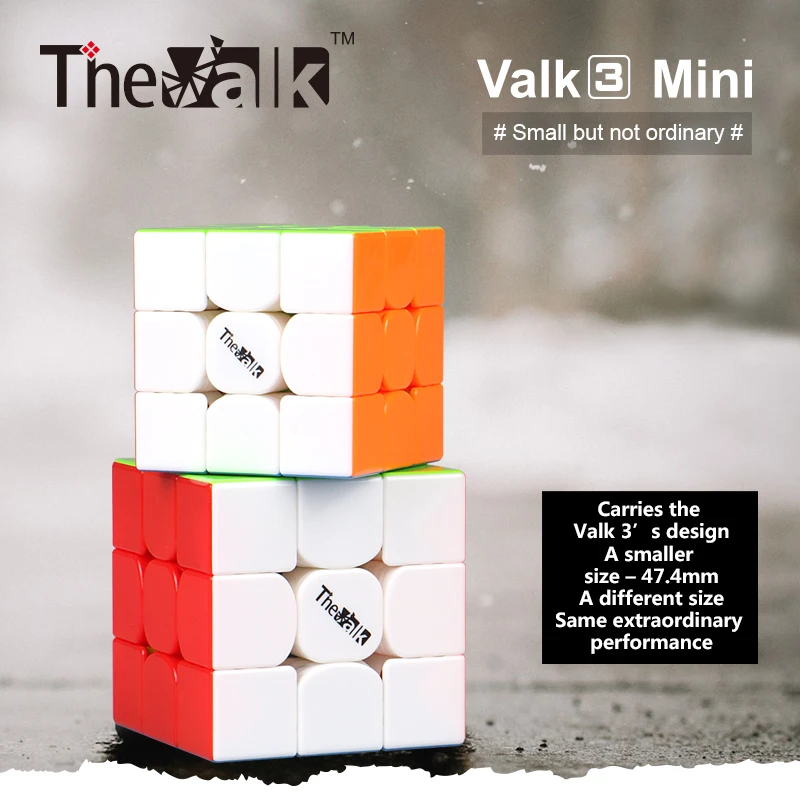Скоростной куб Qiyi Mofangge Mini Valk3 3x3x3 4 74 см MagicCubeValk3 mini Puzle для начинающих