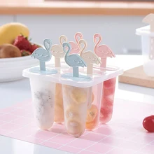 1 Набор формы для мороженого Kawaii овальной формы силиконовая розовая птица летний лоток кубические инструменты формы