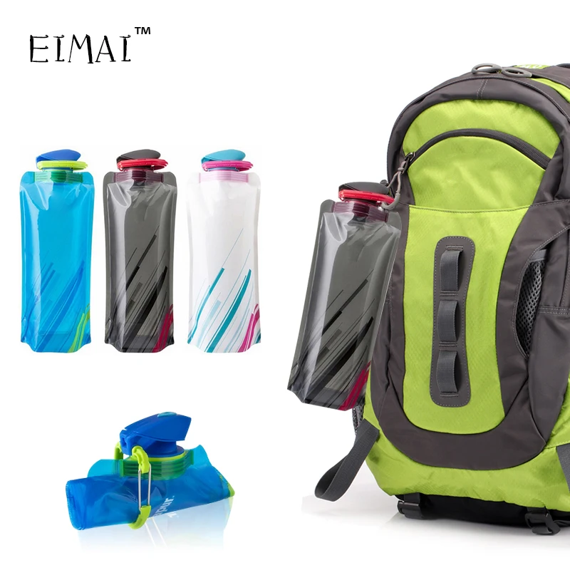 

EIMAI 700ml Adults Sport Folding Water Bottle Tour Climbing Camp Outdoor sports Convenience Plastic PP Water Bottles A22