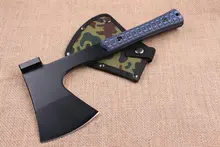 TRSKT Tactical axe Hunting Camping Army 56HRC Steel Outdoor Hunting Camping Axe Fire Axes Tool with Nylon sheath Dropshipping