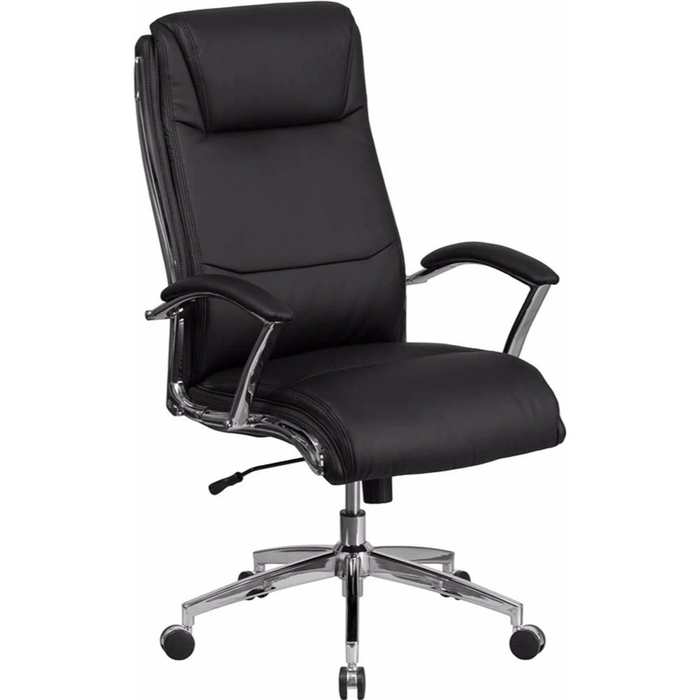 Flash Furniture High Back Designer Black Leather Executive Swivel Flash Furniture High Back Designer Black Leather Executive Swivel Office Chair With Padded Arms And Chrome Base