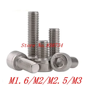

5-50pcs din912 M1.6 M2 M2.5 M3 M4 M5 M6 M8 stainless steel hex allen socket cap machine screw