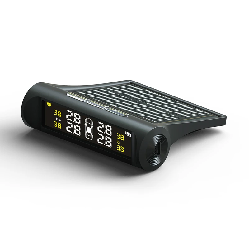 

Solar TPMS Car security diagnostics Tire Pressure Monitoring System TPMS Solar Energy 1 x Display for Internal / External Sensor
