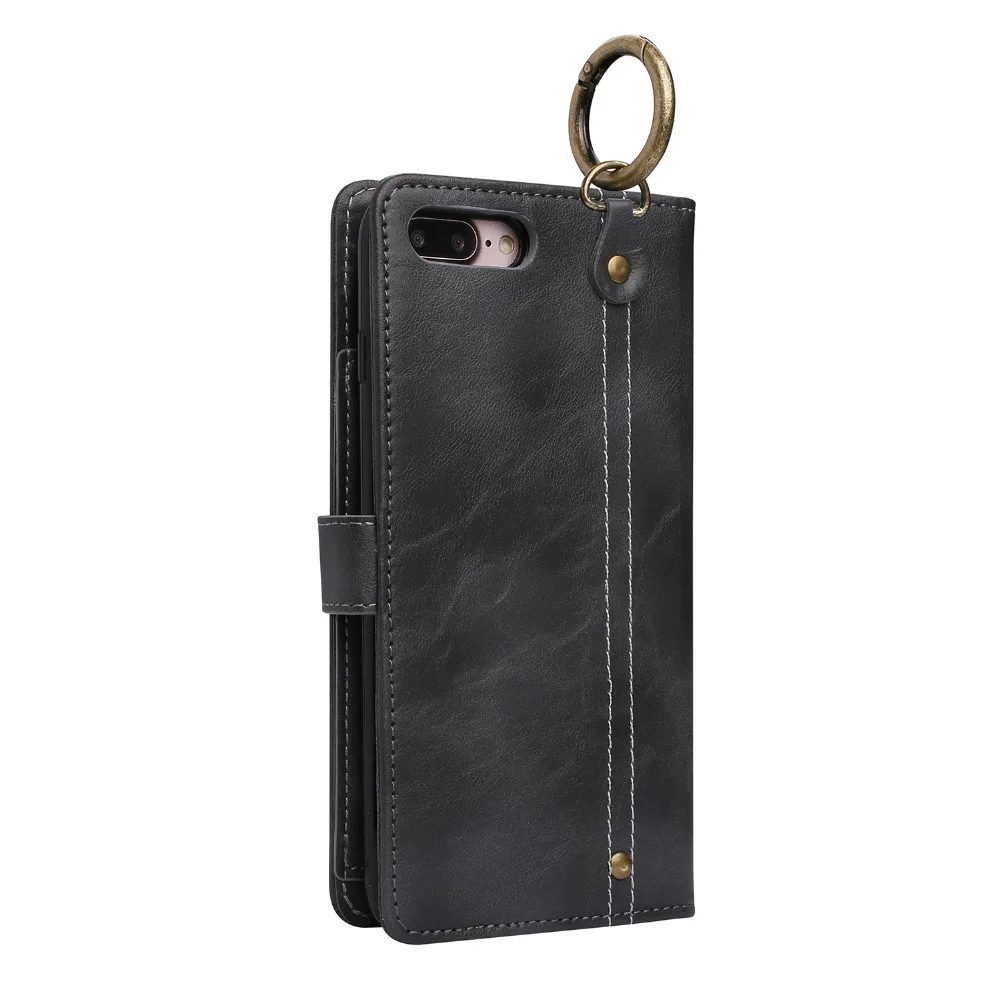 Haissky бумажник кожаный флип чехол для iPhone X 8 7 6 многофункциональные слоты для карт Магнитный телефон чехол для iPhone 6 7 8 Plus чехол