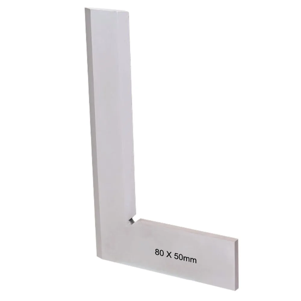 

Hot 80*50mm Angle Square Broadside Knife-Shaped 90 Degree Angle Blade Ruler Gauge Blade Measuring Tool
