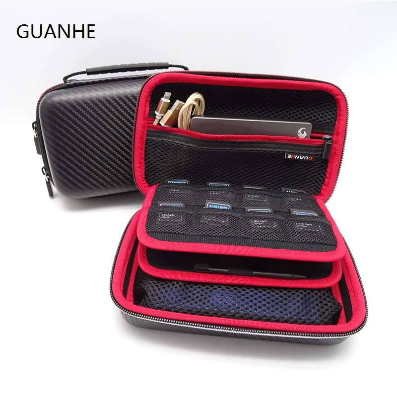GUANHE USB flash disk power bank Travel Carrying Case Cover for hard drive,SSD,Nintendo New 3DS XL/ 3DS XL NEW 3DSXL/LL