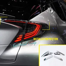 Для Toyota C-HR 2016 2017 ABS Хром сзади хвост света лампы бровь украшения крышка отделка 4 шт. автомобиль для укладки аксессуары!