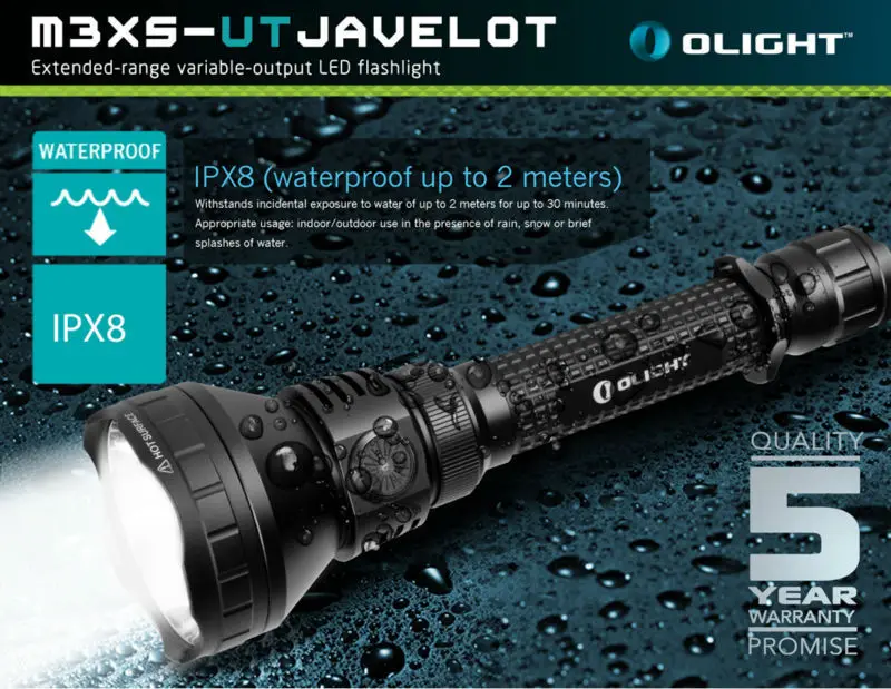 Новинка 2015 Olight M3XS M3XS-UT фонарь javelot Cree XP-L светодио дный фонарик 1200 люмен фонарик 1000 м тактический фонарь