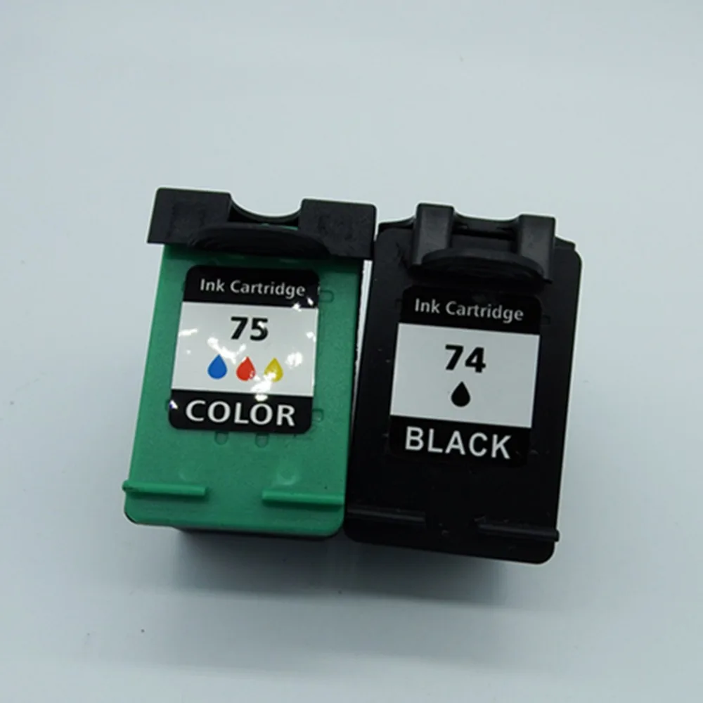 

1 Set Ink Cartridge For HP 74 74XL HP74 75 75XL For HP Photosmart C4200 C4280 C4345 C4380 C4385 C4480 C4580 Officejet J5780