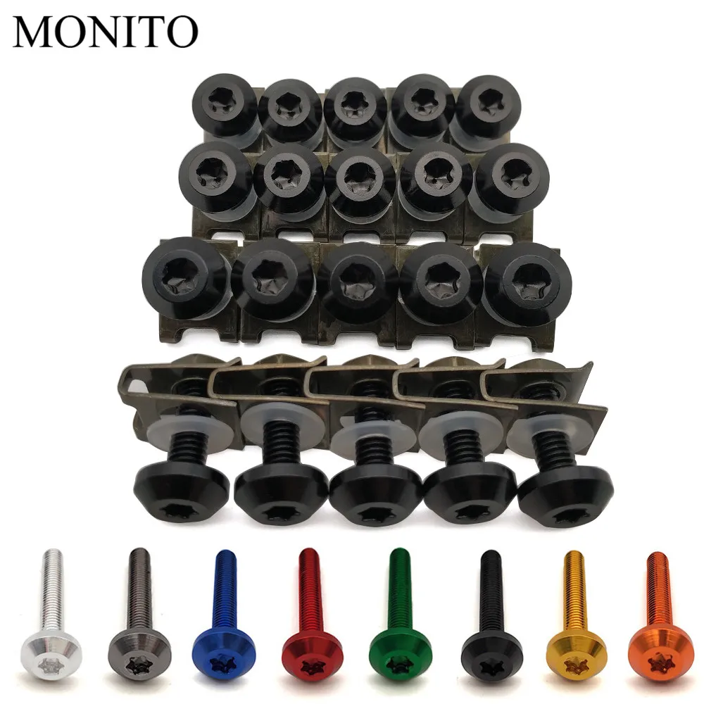 

20pcs For BMW F800GS F800GT F800S F800ST Adventure F800 GS/GT/R Motorcycle Custom Fairing Body Bolt Screw Spring Bolts Nuts M6