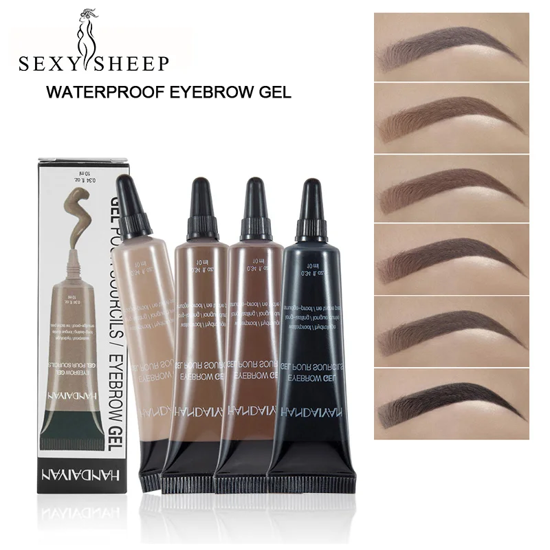 

1Pc Natural Eyebrow Gel 6 Colors Peel Off Eyebrow Dye Cream Semi-persistent Eyebrow Enhancer Waterproof Pigment Eye Makeup