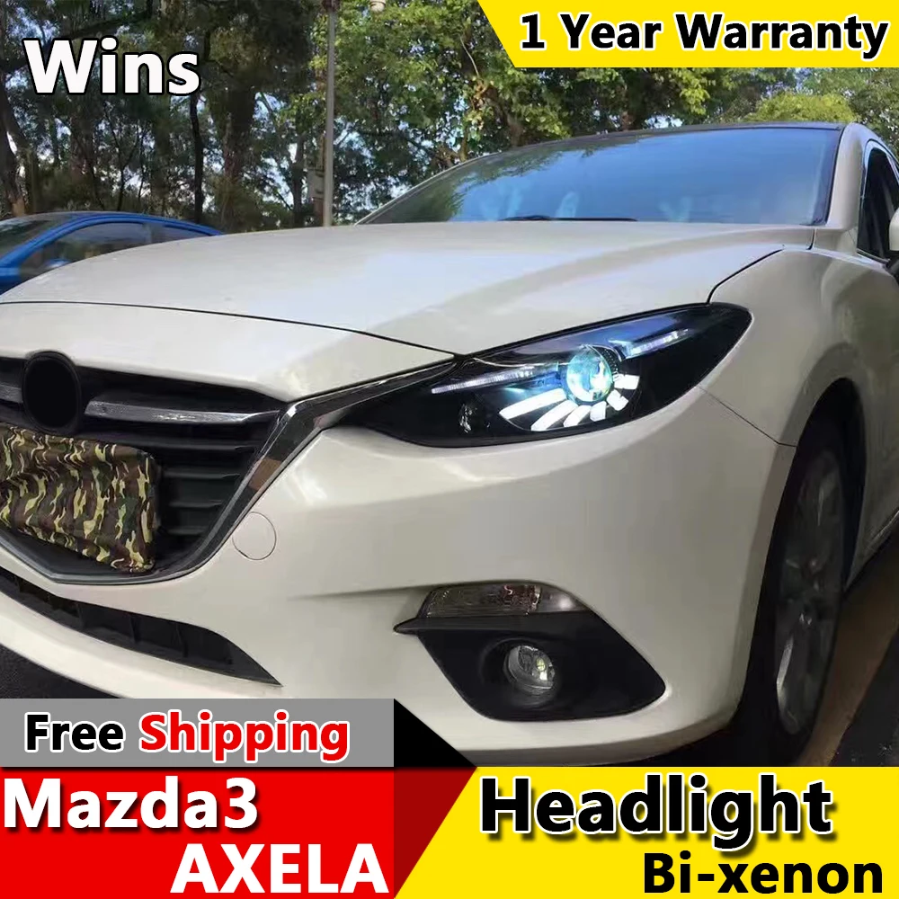 

Wins lights for Mazda 3 AXELA MAZDA3 Headlights LED Headlight lotus DRL Bi-Xenon Lens HID Automobile Accessories