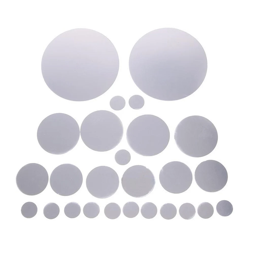 

1Set Wall Mirror Decal Circles Artistic Adhesive Round Reflection Sticker Home Bedroom Living Room Decor For Drop Shippi