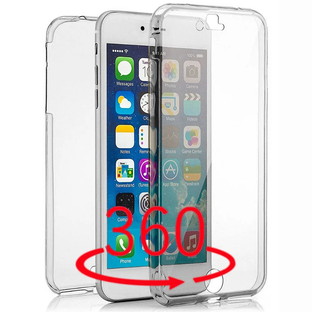  Taschen Für iphone 6 6s 6plus 7 7plus Fall Weiche TPU Silikon Shell Ultra Dünne 360 Fundas Coque Fü