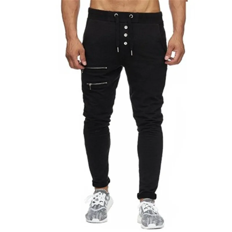 

Hot 2019 Cotton Men Sportswear Pants Casual Elastic Cotton Mens Fitness Workout Pants Skinny Sweatpants Trousers Jogger Pants