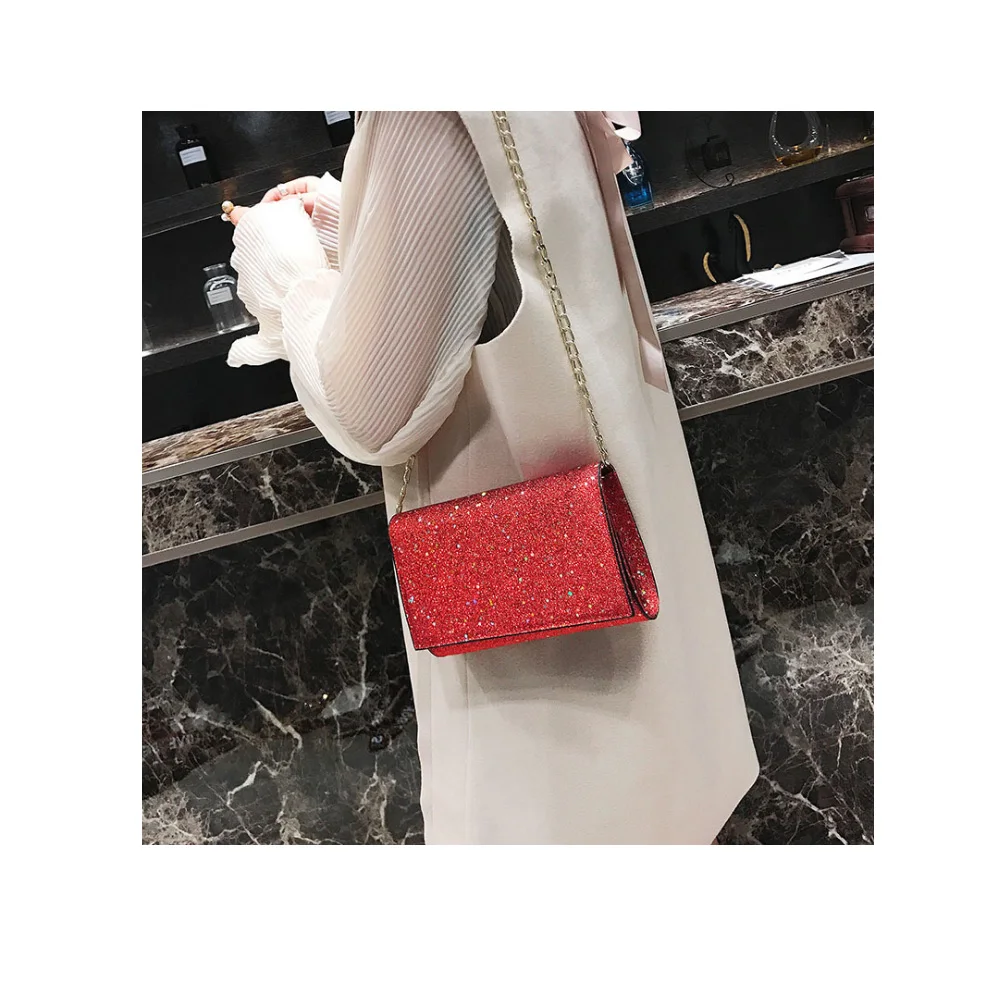 

Designer Women Chain Sling Shoulder Bags Girls Star Printing Handbag Casual Clutch Messenger Bag Closure