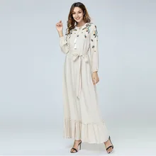 Длинное джинсовое платье для женщин Дубайский мусульманский