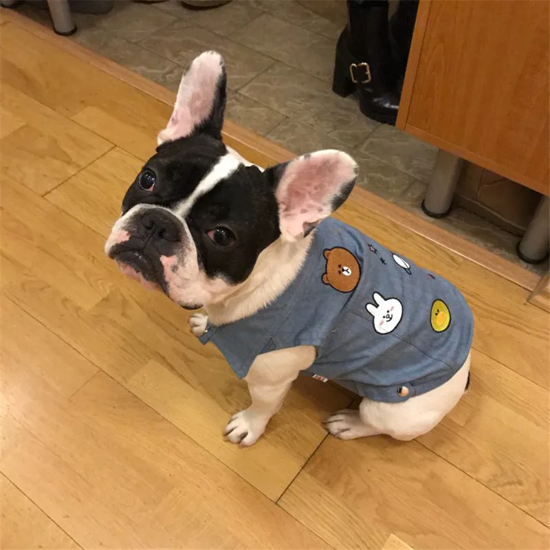 Denim Pet Dogs Clothes French Bulldog Jeans For Yorkshire Chihuahua Teddy Dogs Cowboy Clothing Autumn And Winter Coat Jeans12