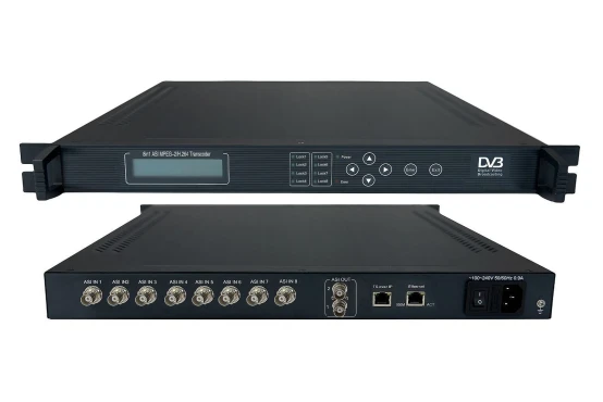 8В1 ASI MPEG-2/H.264 транскодер (8 * in + IP(1 MPTS/8 SPTS) out) IP кодировщик радио и ТВ Вещательное