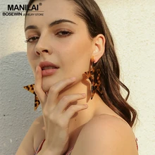 MANILAI панк звезда акриловые серьги гвоздики для женщин Бохо Морская звезда большие серьги ювелирные изделия вечерние подарки