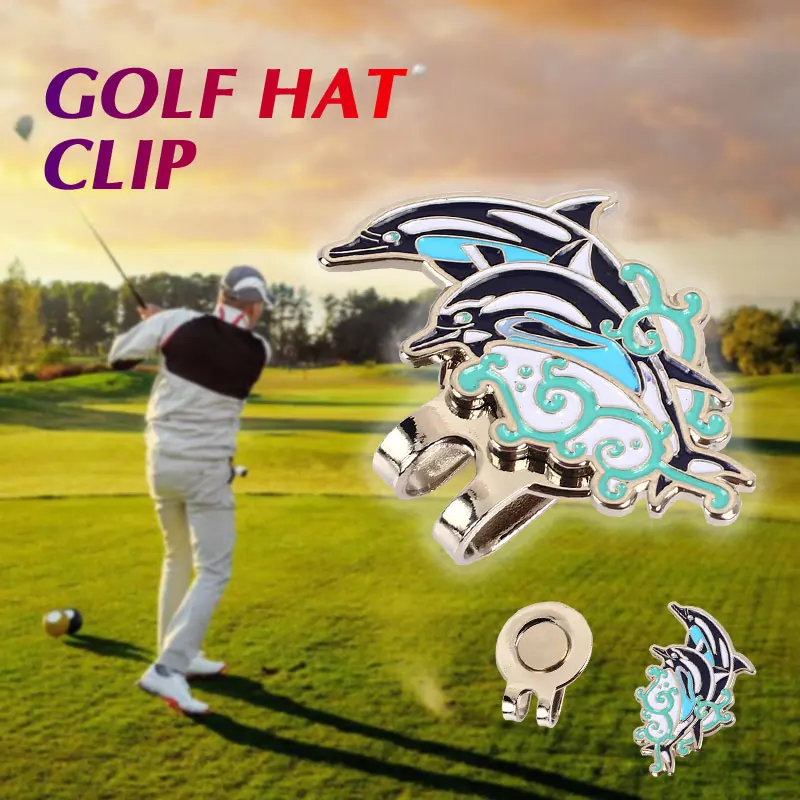 Golf Hat Clip Sign Club Dolphin Alloy Magnetic Durable Protect Decoration Storage Outdoor Sports Gift