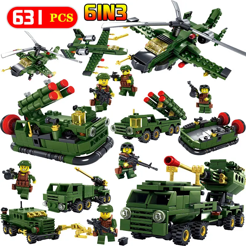 

Field Armies Compatible Legoingly Military WW 2 Army figures Series Set troops Building Blocks Bricks Helicopter Model Toys