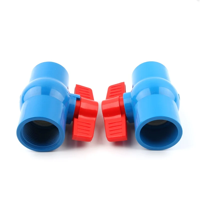 1 шт. ПВХ резьба 1/4 &quotx 1/4" шаровой клапан от 40 мм до заглушающий фитинги для труб