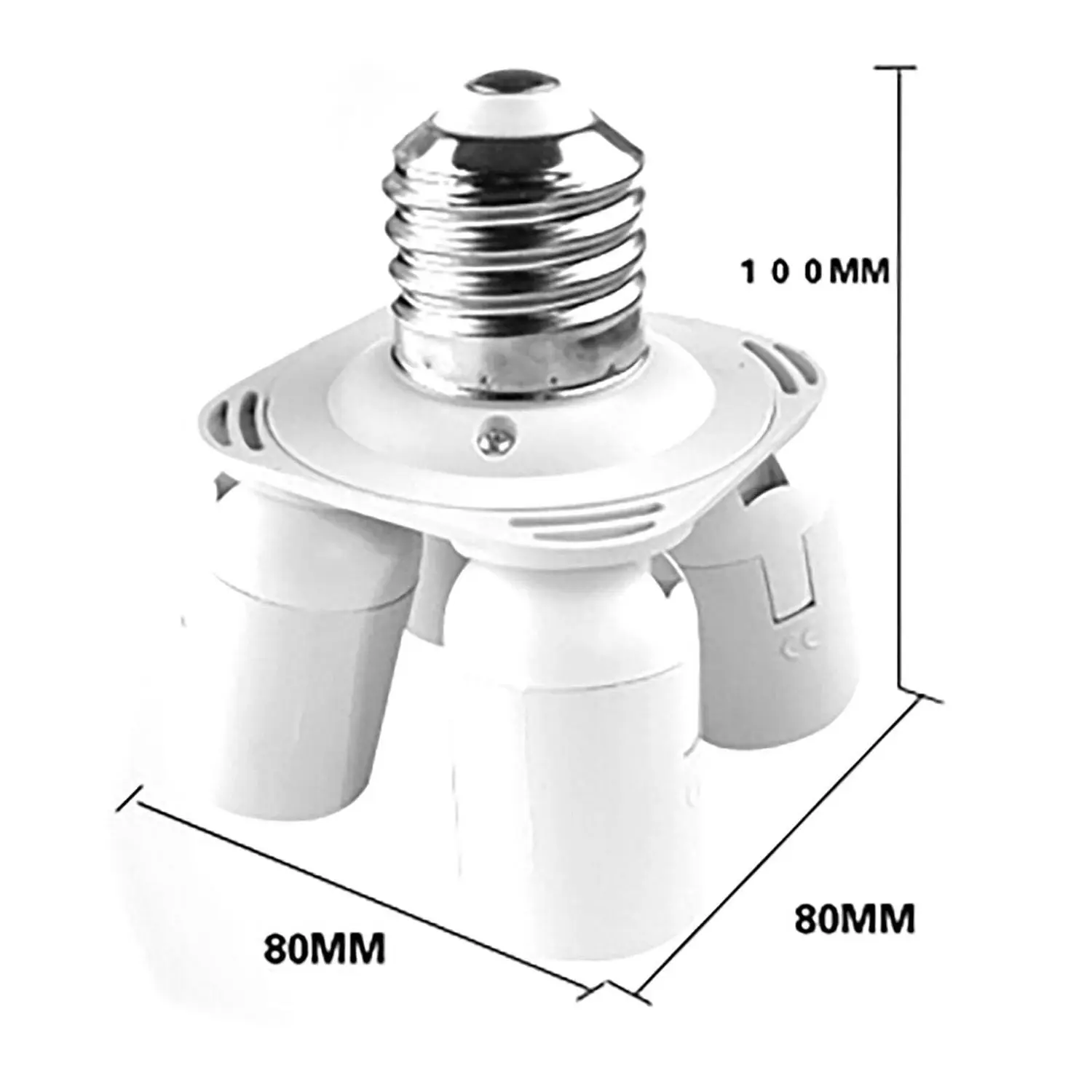 4 в 1 E27 гнездо Splitter адаптер Studio Набор для фото свет лампы Базовый держатель