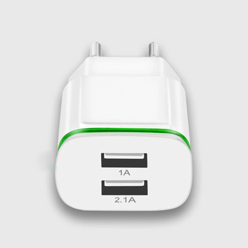 الاتحاد الأوروبي الولايات المتحدة التوصيل 2 منافذ مصباح ليد شاحن لهواوي الشرف 4C 5 C 6 7 8 9 لايت 7C 5X 6X شاحن الهاتف المحمول كابل شحن الطاقة USB