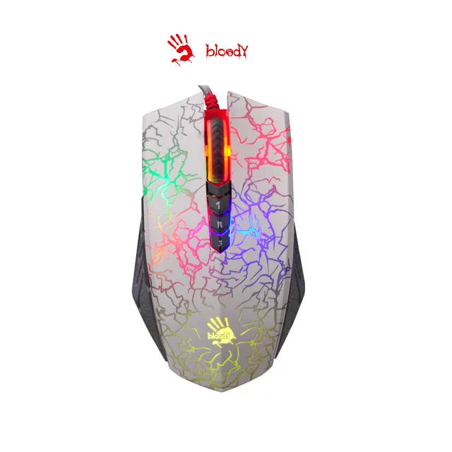A4TECH A60 кровавая Подсветка Мышь PC Игры 8bottons игровой USB проводной 4000 Точек на дюйм